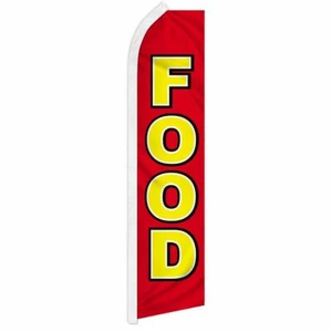 Bannière publicitaire "FOOD" super drapeau swooper enseigne commerciale concession comida - Photo 1/10