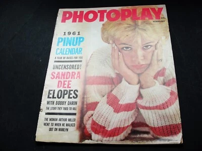 PHOTOPLAY Magazine, February 1961, Uncensored Sandra Dee Cover Pinup Calendar. - Image 1 of 4