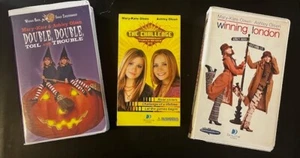 Mary Kate & Ashley Olsen VHS Lot Double Trouble, The Challenge & Winning London - Picture 1 of 2