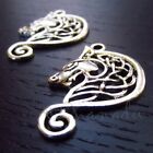 Celtic Wolf Charms 35mm Antiqued Silver Plated Pendants C3783 - 2, 5 Or 10PCs