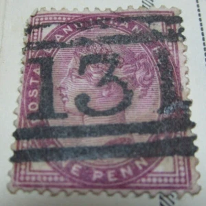 Great Britain 1880 Stamp 1P Unique Cancel StampBook4-GreatBritain7 - Picture 1 of 1