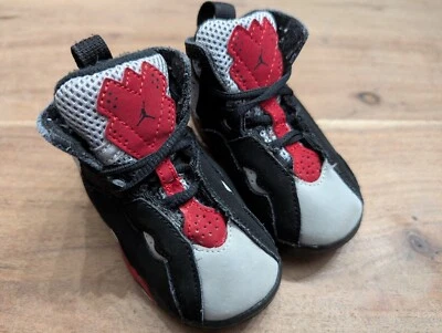 耐克 Air Jordan True Flight 学步儿童黑色鞋 343797-060 4C 码 — 第 1/4 张图片