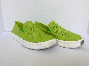Iconic Crocs Comfort Citilane Roka Neon Green Slip On Sneakers Shoes Size J 1 - Bild 1 von 8