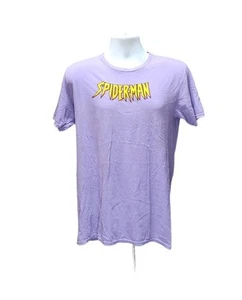 Marvel T-Shirt Spiderman Graphic Tee Comics 100% Cotton Men Purple M NWOT - Picture 1 of 3