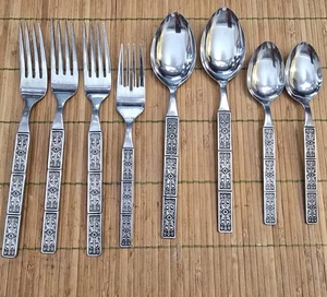 ORLEANS SILVER STAINLESS JAPAN ORL16 - SPOONS AND FORKS - 9 PIECES - Picture 1 of 1