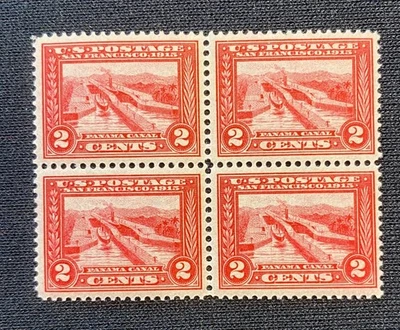 US Stamps Scott #398. 4 block Mint OGnh. Excellent centering. Premium Block!! - Image 1 of 3
