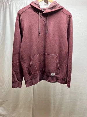 Eddie Bauer Hoodie Men's Size Med Maroon Drawstring Long Sleeve Pullover Casual - Image 1 of 4