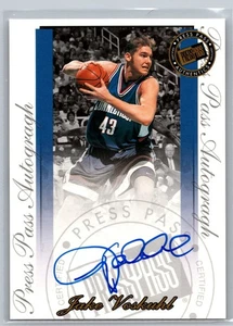 Press Pass Signature Edition 2000 automático Jake Voskuhl novato autógrafo UCONN - Imagen 1 de 2