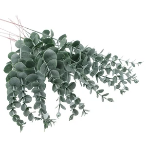 24 piezas simuladas decoración de eucalipto tallos verdes artificiales ramas de imitación - Imagen 1 de 12