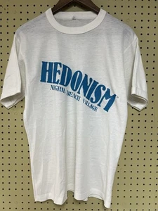 T-shirt VINTAGE Edonismo Negril Giamaica Resort Grande Scambisti Nudista Bianco - Foto 1 di 7