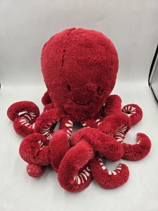 Jellycat I Am Cranberry Octopus Large 15" Red White CRAN2OC - Picture 1 of 6