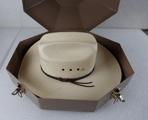 PARA HOMBRES TALLA 7 3/8 EVERON X LARGO OVALADO SOMBRERO VAQUERO OCCIDENTAL SHANTUNG PANAMÁ STRAY - Imagen 1 de 8