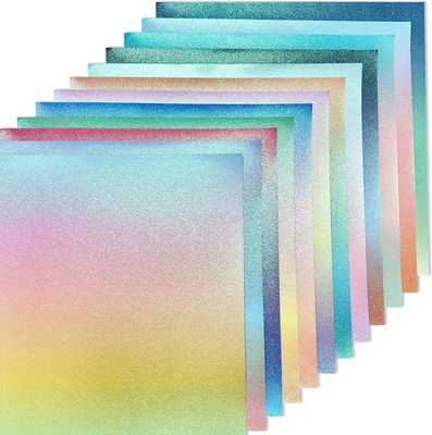 36 Sheets 12X12 Glitter Shining Pastel Ombre Cardstock Scrapbook Decorative Pape - Image 1 of 4