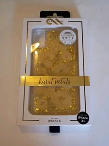 Case Mate Karat Petals Gold Flower Floral iPhone X, Xs Case - Picture 1 of 3