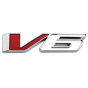 Se adapta a Canyon Colorado V6 puerta trasera insignia emblema decoración rojo cromo 1 pieza - Imagen 1 de 6