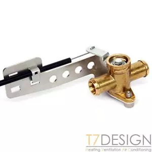 Messing Heizungsventil 13 mm (1/2") Ziehen zum Schließen Bowden betrieben, Kit Rennen Rallye Auto - Bild 1 von 2
