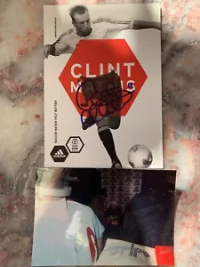 Tarjeta de fĂștbol Adidas de 5 x 7 autografiada Clint Mathis de la Copa Mundial de la FIFA 2002 đ - Imagen 1 de 6