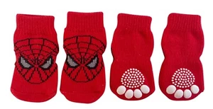 Dog Puppy Anti-slip Socks For Tiny & Small Breeds Spiderman S M L XL - Picture 1 of 1