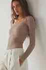 Free People Intimately So Many Likes Slim Seamless Top Grey, XS - Small, RRP $48