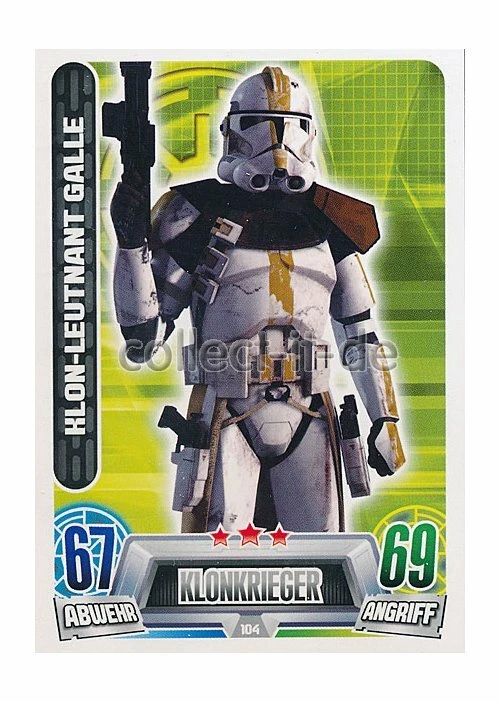 Force Attax Movie Cards 2 104 - KLON-LEUTNANT GALLE - Klonkrieger - Republik - Bild 1 von 1