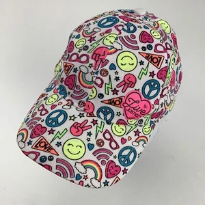 Justice Live Peace Love Girls Ball Cap Hat Adjustable Baseball - Picture 1 of 5