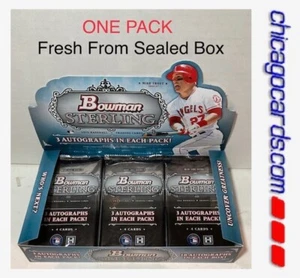 2012 Bowman Sterling HOBBY Pack 3 Auto Look4 Mike Trout Gold Bryce Harper Rookie - Picture 1 of 15