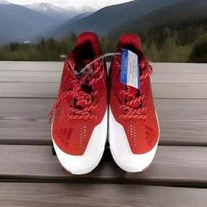 Adidas Mens PowerAlley 4 Baseball Cleats, Power Red/White/Silver Metallic, 9 M - Picture 1 of 5