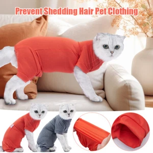 Pet Jumpsuit Cat Recovery Bodysuit After Surgery Soft Cat Clothes Vests Homewear - Picture 1 of 12