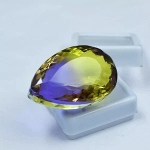 Amazing Pear Cut Tourmaline Bi-Color Natural 98-100 Ct Certified Loose Gemstone - Picture 1 of 5