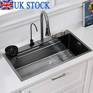 Waterfall Kitchen Sink Home Sink Workstation Kitchen Sink With Pure water tap - Picture 1 of 8