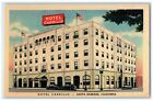 C1950's Hotel Carrillo & Restaurant Building Santa Barbara California Postcard