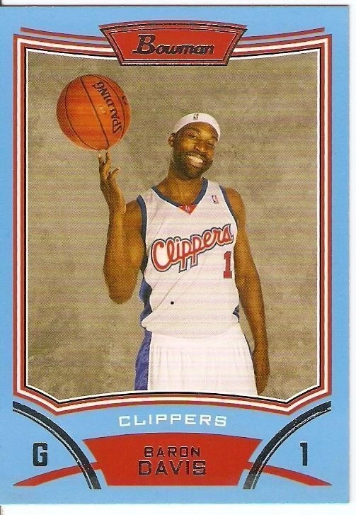 BARON DAVIS 2008-09 BOWMAN BLUE PARALLEL 55 SERIAL #/499 LOS ANGELES CLIPPERS - Image 1 of 1