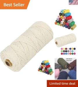 Macrame Cotton Cord, 2/3/4/5/6Mm Natural Cotton Cord Perfect Macrame S - Picture 1 of 10