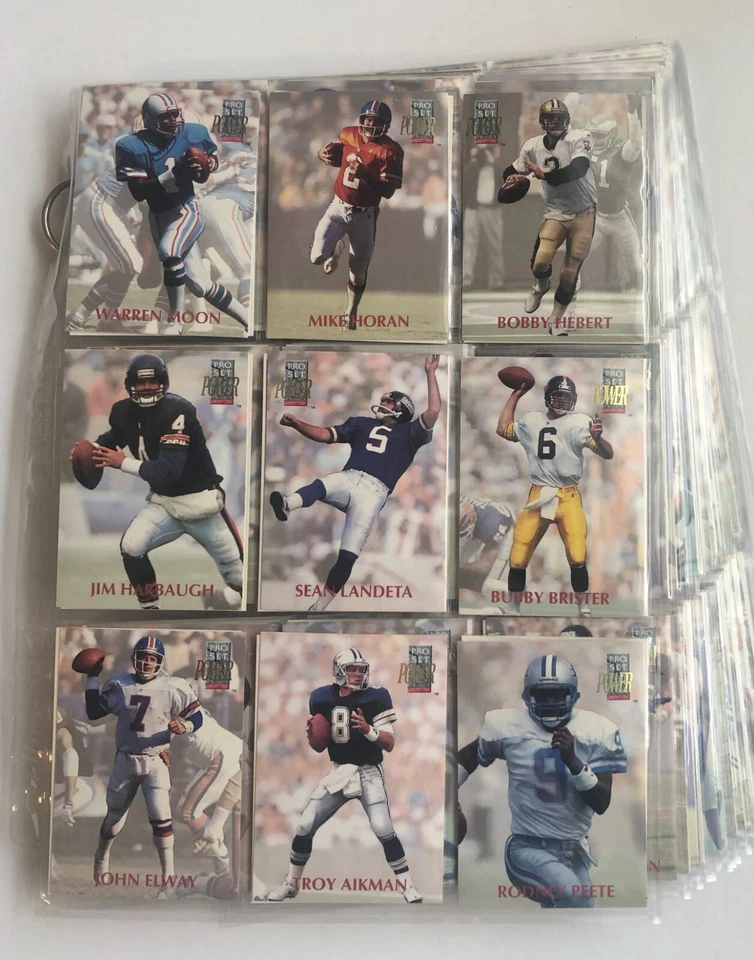 1992 Pro Set POWER Football card complete 1-330 SET (NM-MT) in pages - Image 1 of 1
