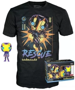 Funko POP! Marvel The Infinity Saga - Ironman Blacklight ¡RESCATE POP! y camiseta 2XL - Imagen 1 de 3