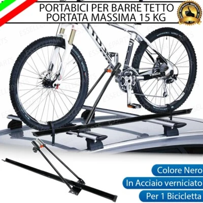 PORTABICI PORTA BICI IN ACCIAIO PER BARRE TETTO PER LAND ROVER DEFENDER - Immagine 1 di 4