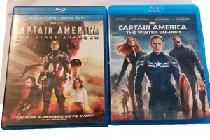 LOT 2 Captain America: The First Avenger Blu-ray+DVD, The Winter Soldier Blu-ray - Picture 1 of 5