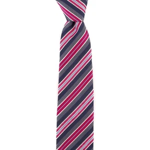 $145 Nueva Corbata SYD JEROME Chicago Azul Magenta Rayas Seda Cuello Hecha en Italia - Imagen 1 de 2