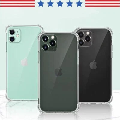 10 Pack Crystal Clear Shockproof Cover For iPhone 7 8 XR 11 12 13 14 15 Pro Max Foto 1 de 4