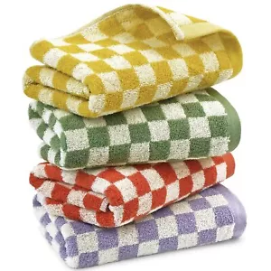 Hand Towels For Bathroom 4 Pack Cotton Soft Absorbent For Face Spa Bath Gym Kitc - Picture 1 of 8