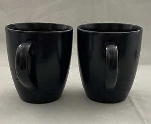 Gourmet Basics, by Mikasa, Bamboo Black, Stoneware, Set of 2 Coffee/Tea Mugs - Picture 1 of 11