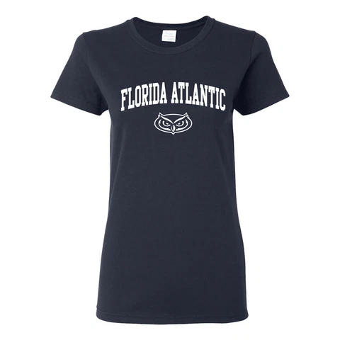 Florida Atlantic Owls Arch Logo Ladies T-Shirt - Navy Cover
