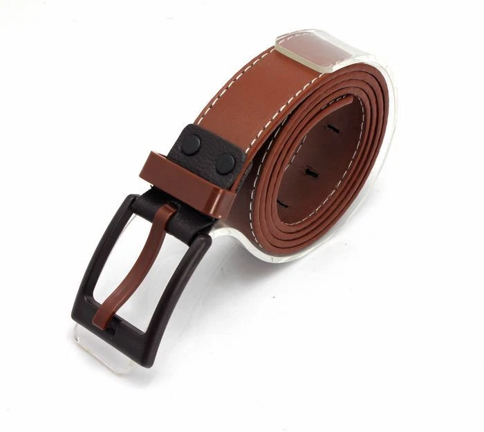 1PCS Cintura Uomo Coreana Caffè Pelle PU Fibbia Antiallergica Cintura #23602