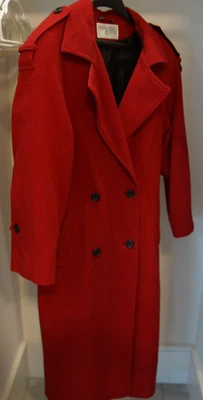 International Scene Size 7/8 Vintage Red Wool Double Breasted Coat Russian - Image 1 of 4