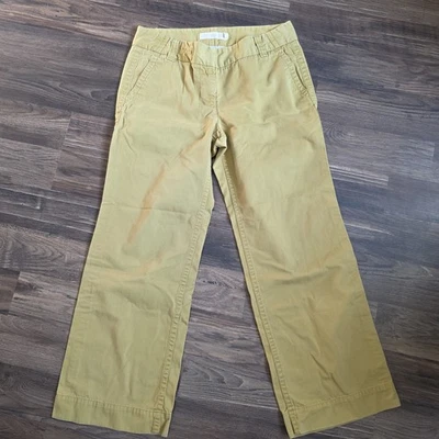 Pantalones rectos J.Crew chinos para mujer años 10 amarillo mostaza terroso Scandi Cottagecore Foto 1 de 4