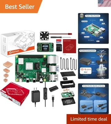 Ultimate RasTech Raspberry Pi 4 Starter Kit: 4GB RAM, 32GB Storage, Dual Display - Image 1 of 4