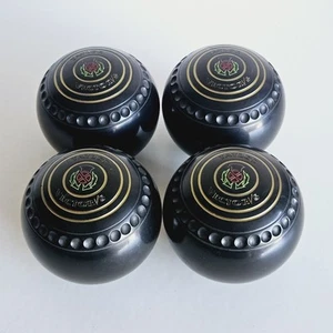 Taylor Vector VS Lawn Bowls, Size 4 Heavy, Scottish Thistle Emblem WB 25 Black - Picture 1 of 17