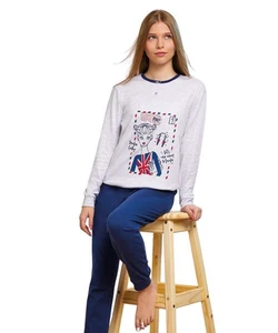 Pigiama da ragazza in CALDO cotone Il Granchietto GP7119 - Imagen 1 de 2