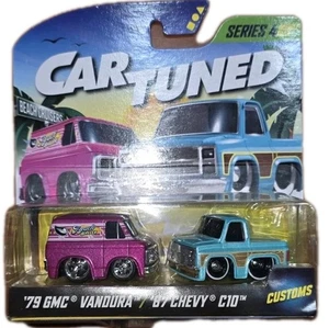 Coche afinado '79 GMC Vandura/' 87 Chevy C10 Serie 4 Die-cast paquete doble - Imagen 1 de 2