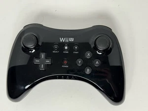 Nintendo Wii U Pro Controller Black Official OEM WUP-005 Tested w/Cable - Picture 1 of 5